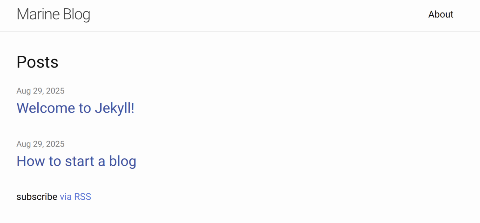 My first Jekyll site